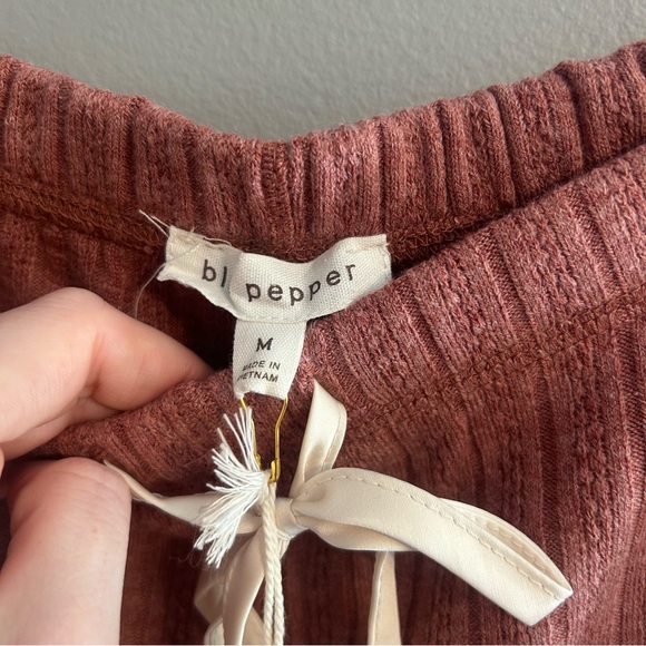 Blu Pepper Rust Drawstring Lounge  Jogger Pants - Picture 4 of 9